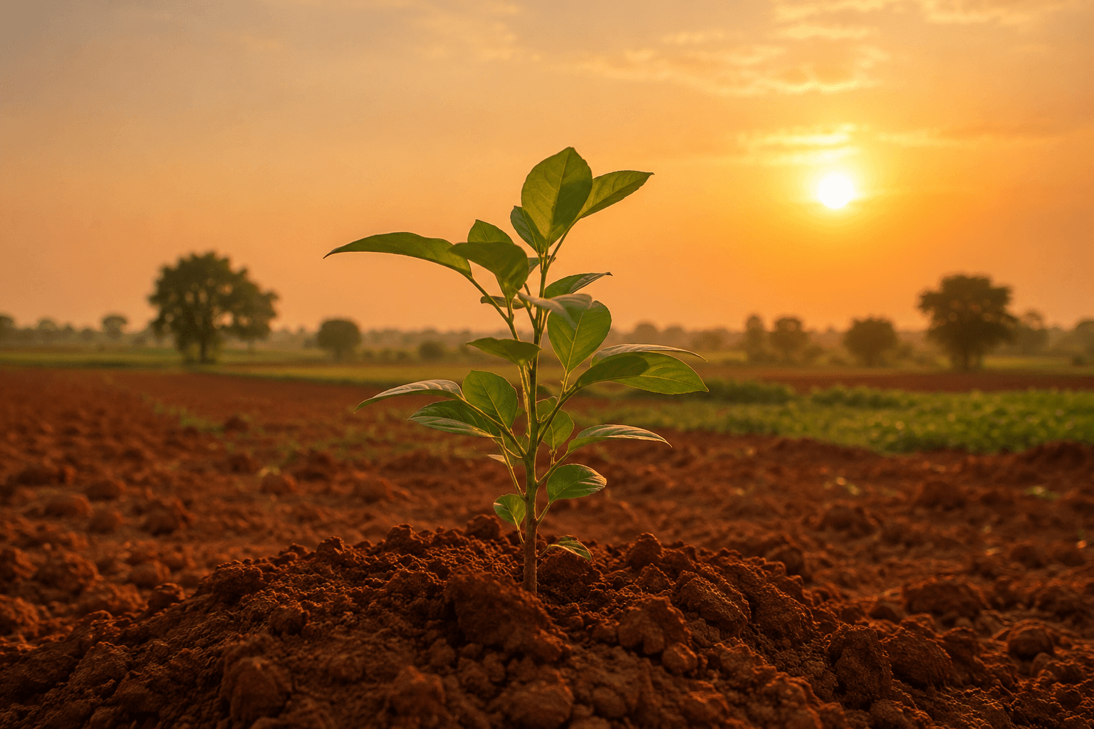Farm rows at Vanamitra